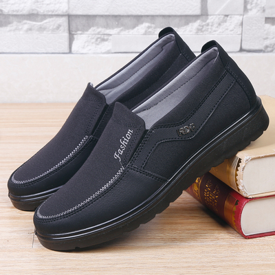 布瑞京老北京布鞋男春秋透气防滑厚底圆头休闲中老年鞋