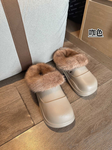 外贸尾货韩国Ro同款冬季厚底加绒女士丑萌雪地靴加毛短靴女鞋棉鞋