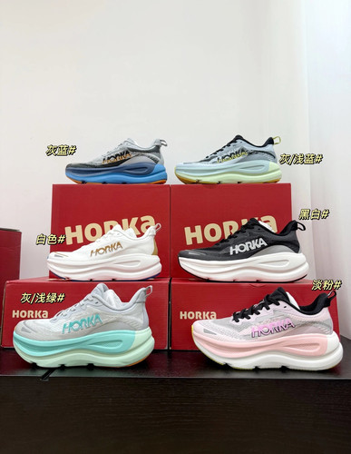 美国单HORKA厚底马拉松透气网面运动鞋男女鞋减震防滑学生跑步鞋