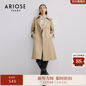 风衣30212113 浅卡其A版 ARIOSEYEARS新品 英伦风中长款