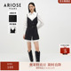 ARIOSEYEARS春新收腰显瘦吊带衬衫 连衣裙两件套女10819226