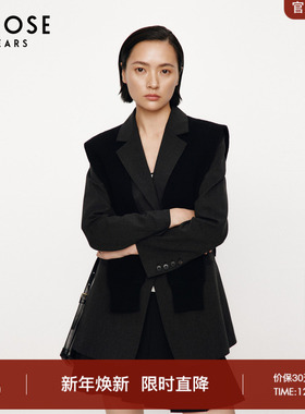 ARIOSE & YEARS气质8.9%绵羊毛收腰女设计感西装外套秋30911353