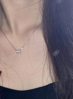 质感超闪三层潮闪钻小蛮腰流苏吊坠项链女锁骨链圆圈轻奢小众设计