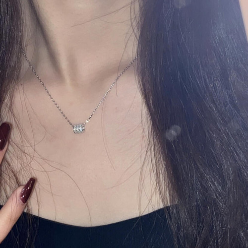 质感超闪三层潮闪钻小蛮腰流苏吊坠项链女锁骨链圆圈轻奢小众设计