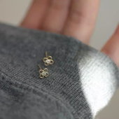 超仙S925纯银镂空花朵耳钉女温柔小清新耳环春夏耳扣耳饰日常小众