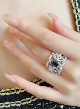 超上镜水晶蕾丝戒指影楼道具