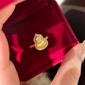 灵趣葫芦戒指 老钱感圆润葫芦设计别致细节满满小众风格 神秘魔法