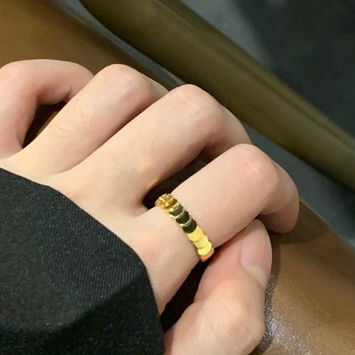 轻奢高级造型感鱼鳞片戒指气质简