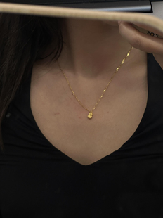 鼻屎小葫芦!老财感精致闪闪发金光气质小葫芦项链锁骨链高级通勤