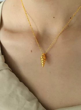 少女心狙击小可颂面包项链软萌造型甜美精致适配甜妹可爱到犯规