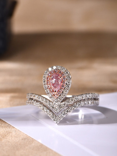 粉色甜心公主双层戒指