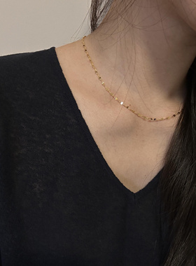 鳞片错落感闪亮包金不掉色超仙错落满天星项链锁骨链叠带神器精致