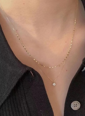 复古油画质感新款锁骨链