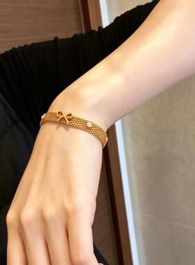 巨显温柔蝴蝶结细手链防水防汗网红同款少女氛围感送礼配饰手表带