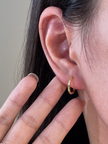 贵气袭人金色小光圈耳环