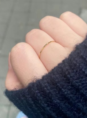 黄昏美术馆显白戒指超细款