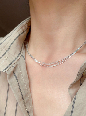 神仙款！多层银线质感锁骨链温柔