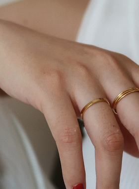 温柔又有设计感叠戴戒指气质