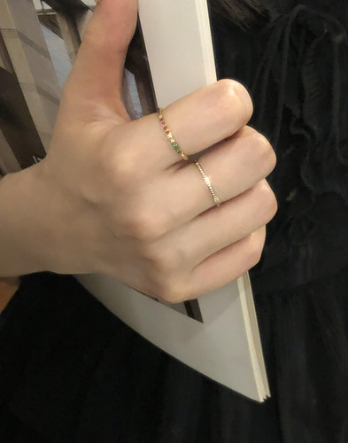 美术馆系列~带点色彩阳光热烈活力感混搭戒指轻奢不掉色高级大方