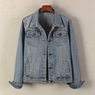 显瘦休闲长袖 牛仔外套女春秋短款 修身 新款 复古牛仔服上衣怀旧 韩版