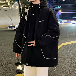 耐克顿羽绒服男士冬季加厚保暖外套青少年港风宽松大码白鸭绒冬装
