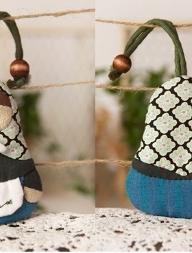 只卖图纸 手工布艺DIY 实物1:1图纸 t216 一对钥匙包 不是成品