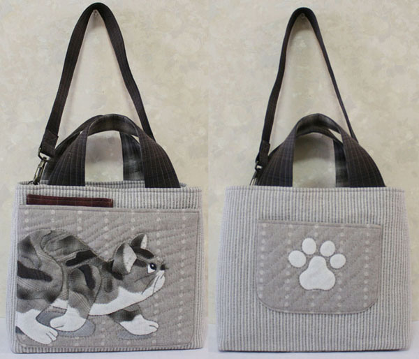 只卖图纸 手工布艺DIY 实物1:1图纸 t436 猫提包图纸 非成品