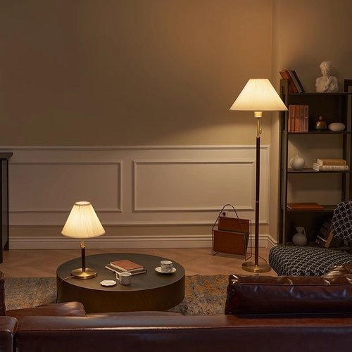 德国柏曼复古胡桃木落地灯/台灯