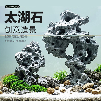 鱼缸仿真假山造景套餐太湖石盆景