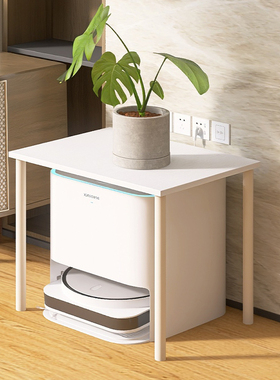 扫地机器人上方置物架猫砂盆落地收纳架鱼缸实木增高架宠物高脚架