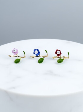 新款珐琅釉彩手工滴油珍珠戒指