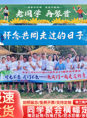 同学聚会场景布置横幅定制大学毕业战友20周年团建氛围拍照条幅布