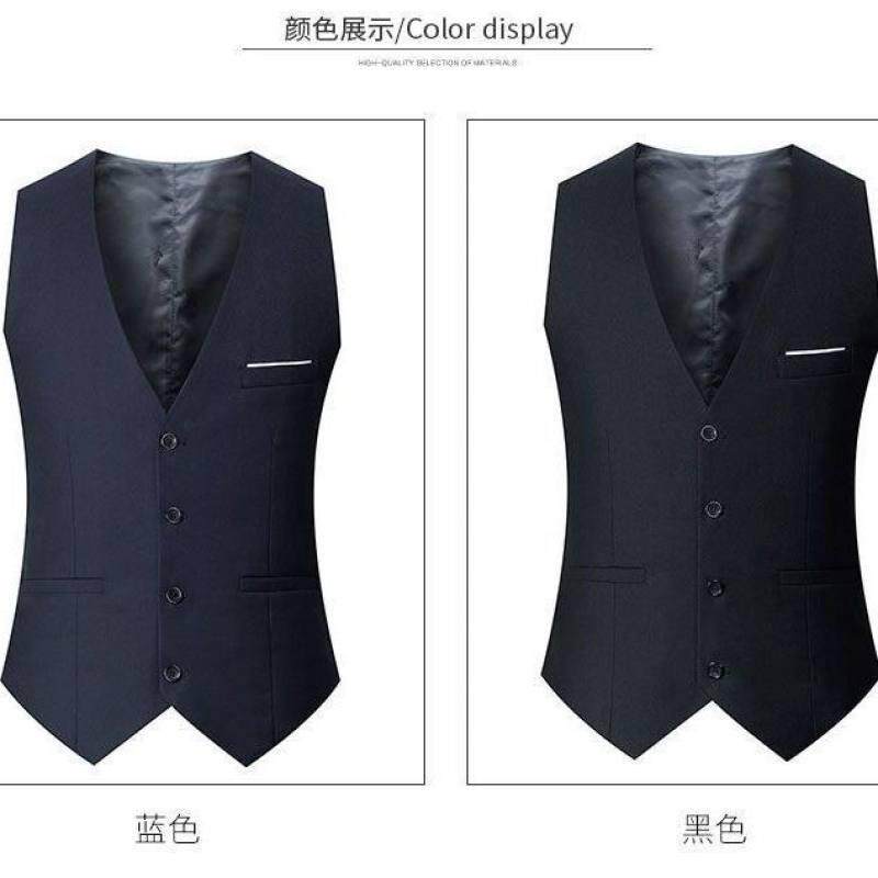 韩版男马甲西装修身西服背心春秋休闲免烫商务礼服伴郎职业正装潮