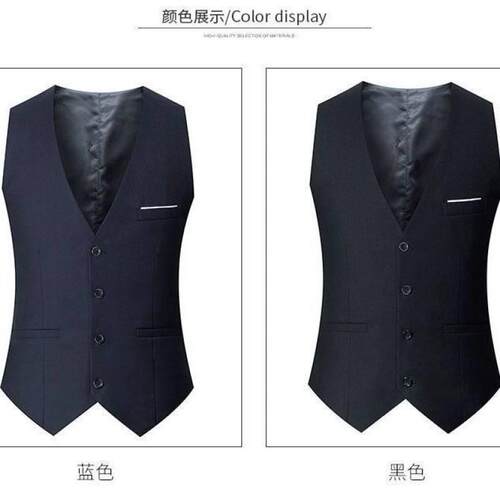 韩版男马甲西装修身西服背心春秋休闲免烫商务礼服伴郎职业正装潮