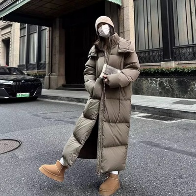 长款羽绒棉服女冬季2025新款过膝超长款到脚踝大被子加厚棉衣外套