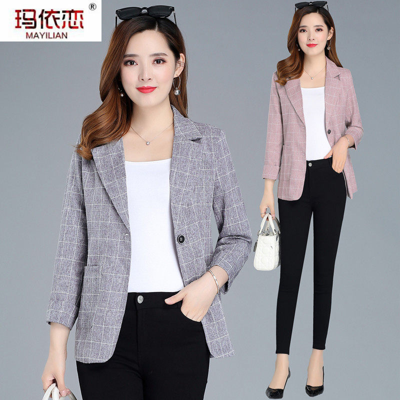 小西装外套女2020新款短款夏薄款时尚休闲韩版百搭网红西服女上衣