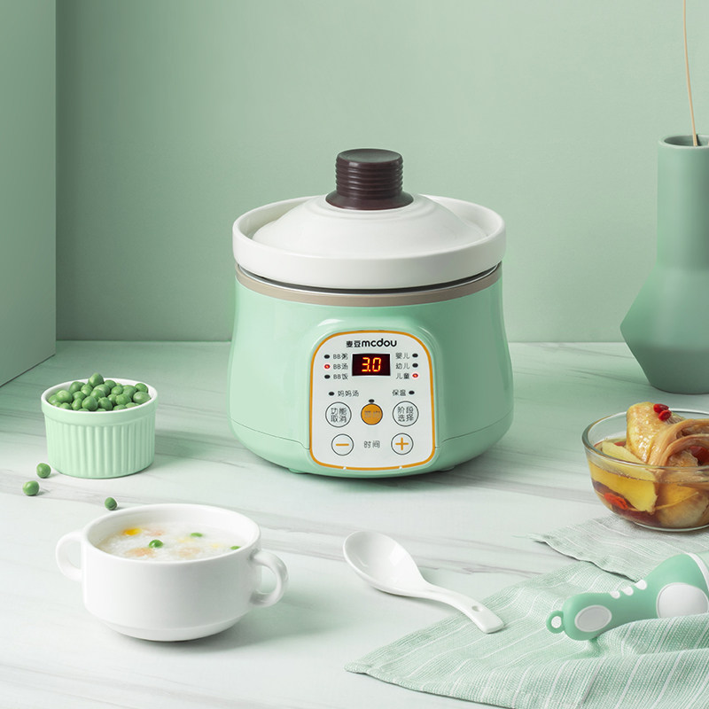 定时预约食品级陶瓷电炖锅婴儿煮饭粥辅食锅家用养生煲炖汤电炖盅