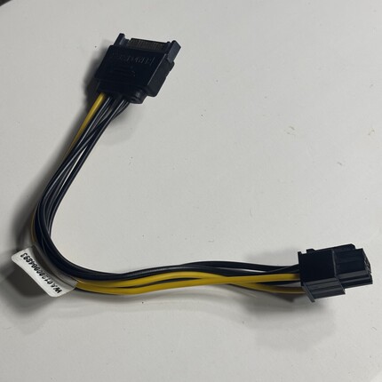 6P显卡电源供电线SATA转显卡6P电源转接线15针转6P显卡电源线20cm