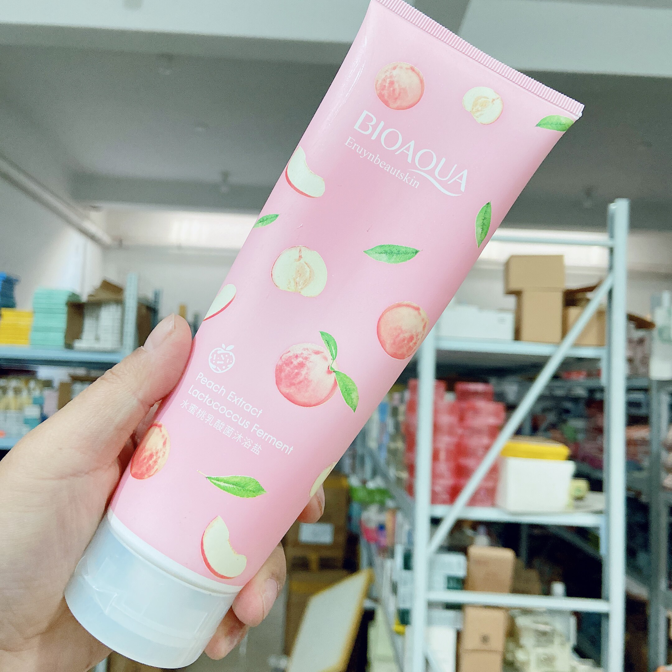 清仓处理 水蜜桃乳酸菌沐浴盐泡沫清爽水润柔滑温和清洁身体清洁