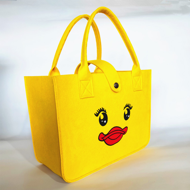 购物大容量手提毛毡包厂家直销