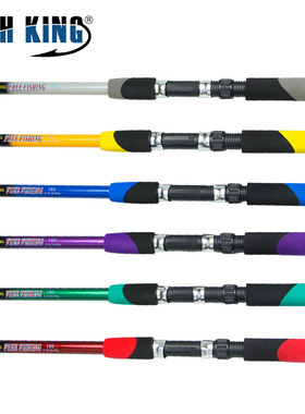 FISHKING路亚竿鱼竿H调伸缩直柄鲤杆EVA泡沫手柄远投竿鲈鱼跨境