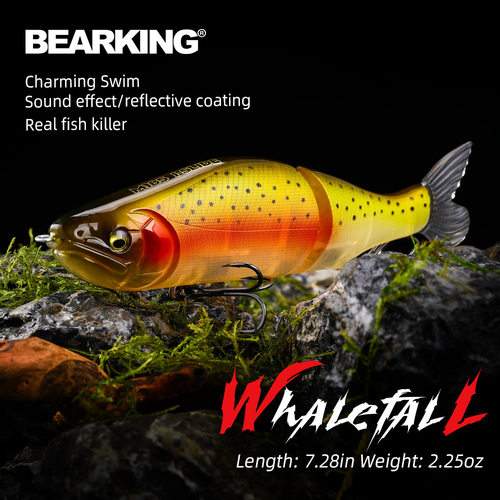 熊王BEARKING路亚多节鱼18.5cm64g海钓鲈鱼米诺路亚饵跨境M185