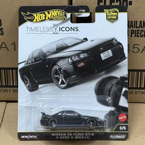 风火轮HotWheels汽车文化永恒经典金标0号-尼桑GTR34 FPY86-N