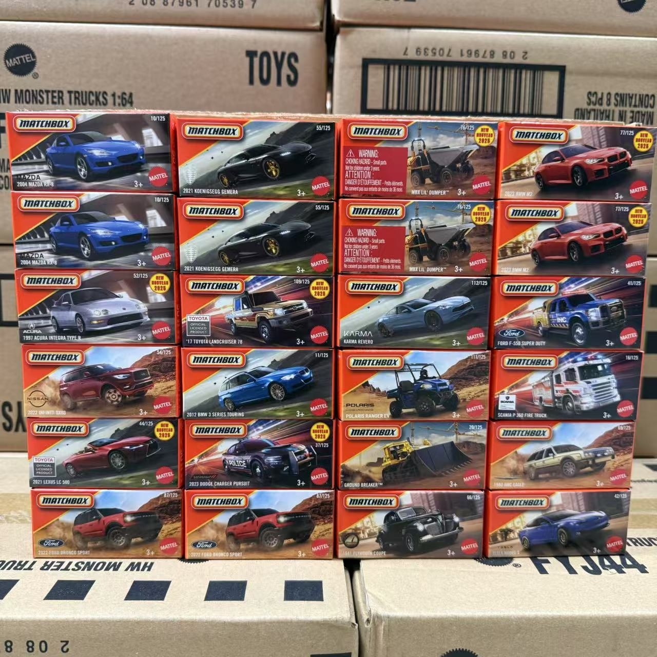 Matchbox 火柴盒合金玩具车小汽车DNK70盒装工程车模男孩玩具9C5C