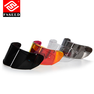 faseed碳纤维头盔FS-861全盔专用原装镜片日夜通用两用尾翼内衬