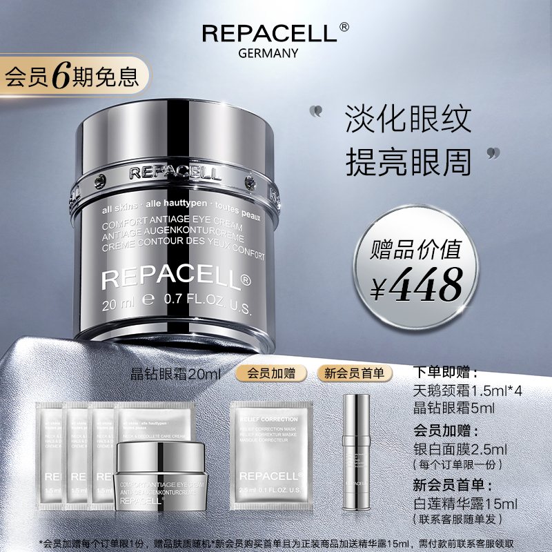 REPACELL瑞铂希德国紧致细腻眼霜20ml淡化细纹提亮眼周