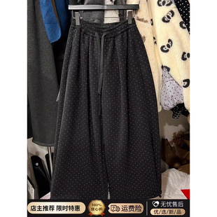 大码300斤高级感羊羔毛裤子女冬宽松休闲羊羔绒束脚卫裤