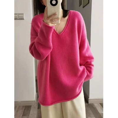 韩范胖妹300斤宽松大码针织毛衣