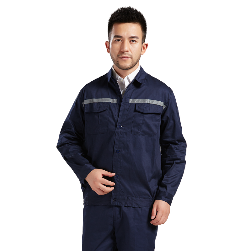 夏季纯棉工作服套装男耐磨耐脏防烫服全棉长袖上衣电焊劳保服定制