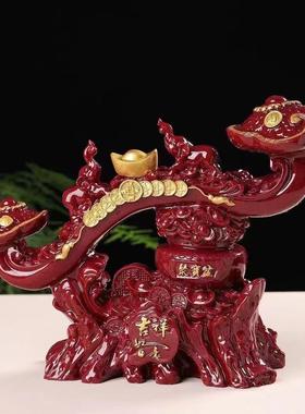 天然原矿朱砂紫金砂吉祥如意摆件